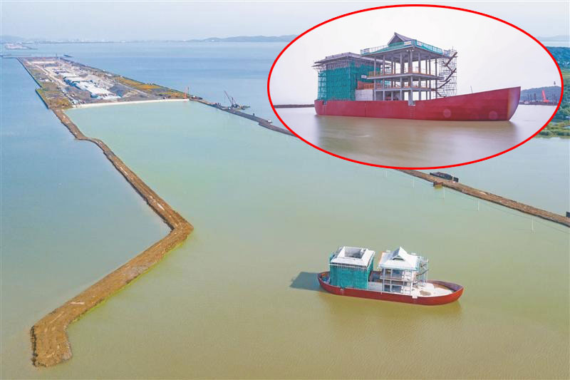 2020年6月15日，太湖隧道南泉段第二倉順利完成回水作業(yè)，湖中新增了一座畫舫風(fēng)亭，成為融合太湖自然風(fēng)貌的新景觀。